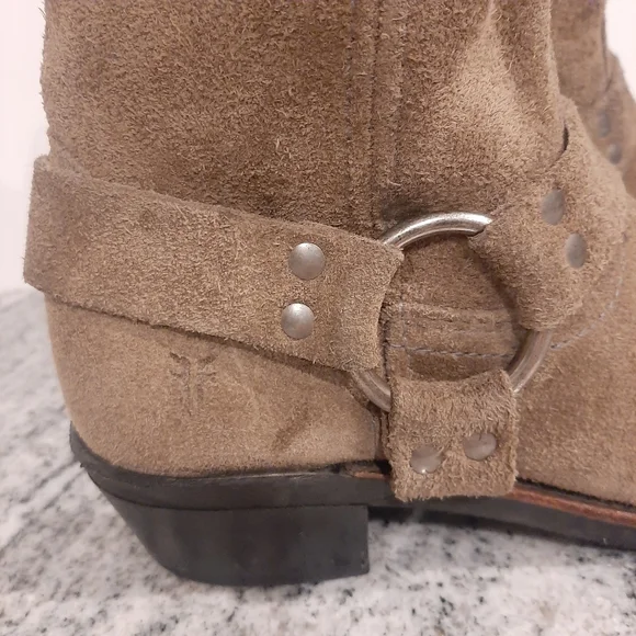 Frye Tan Suede Ankle Boots - Picture 4 of 16